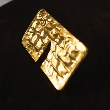 Gold plated Hammered Ring