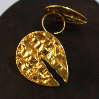 Gold plated Hammered Ring