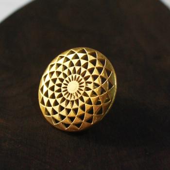 Gold plated geometric ring