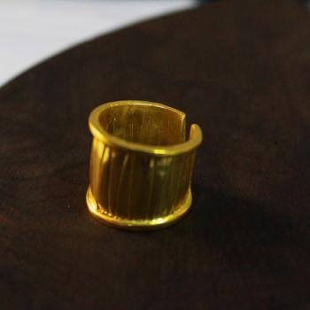 Gold plated geometric ring