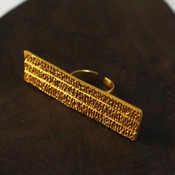 Gold plated hammered ring