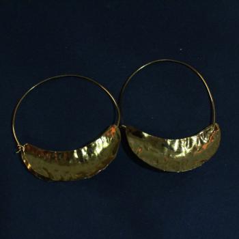 Gold plated boat earrings