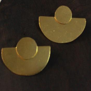 Gold plated plain earrings