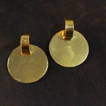 Gold plated plain earrings