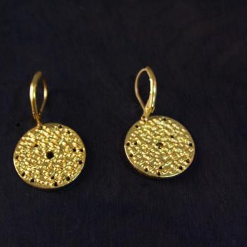 Gold plated plain earrings
