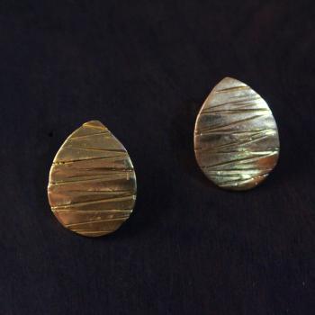 Gold plated plain earrings