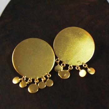 Gold plated plain earrings