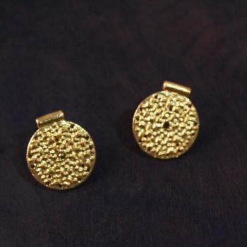 Gold plated plain earrings