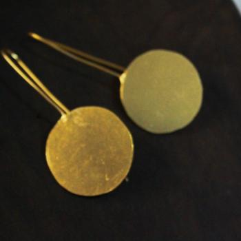 Gold plated plain earrings