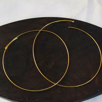 Gold plated hoops earrings