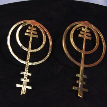 Gold plated earrings